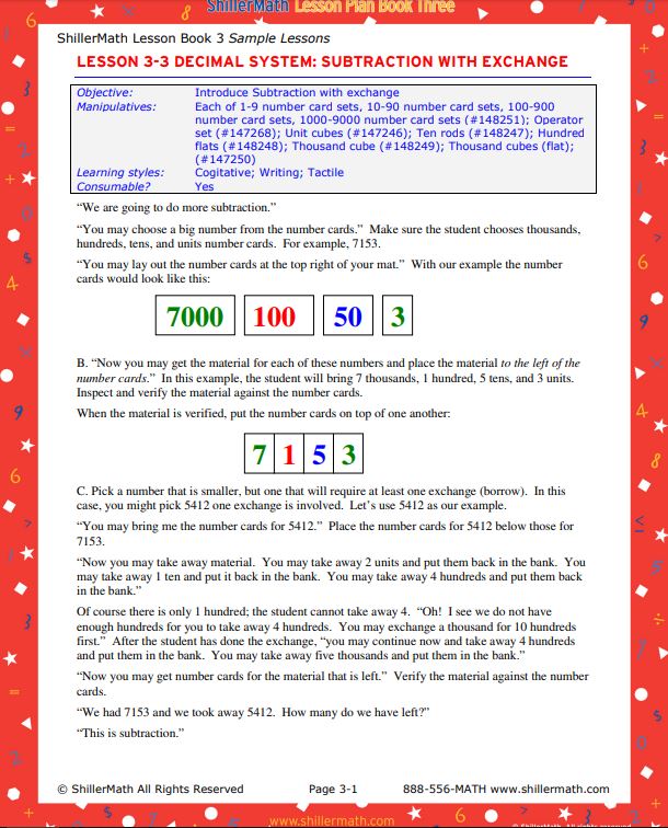 Math Lesson Book 3