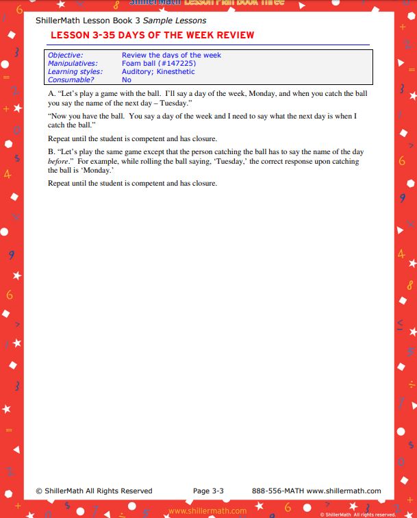 Math Lesson Book 3