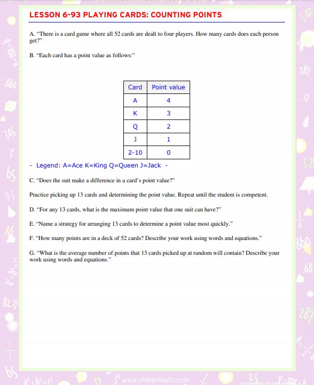 Math Lesson Book 6